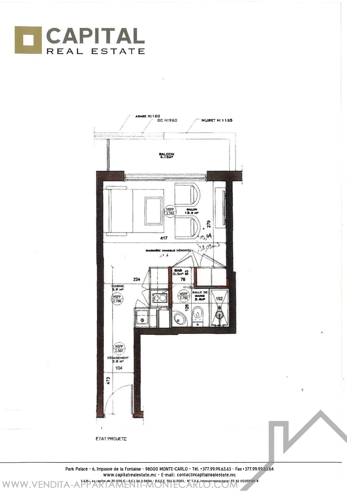 STUDIO CHATEAU AMIRAL Properties for sale in Monaco