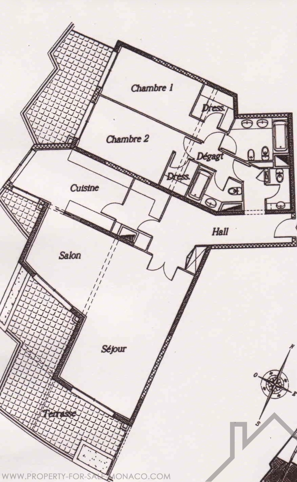 SPACIOUS 3 ROOMS WITH SEA VIEW Properties for sale in Monaco