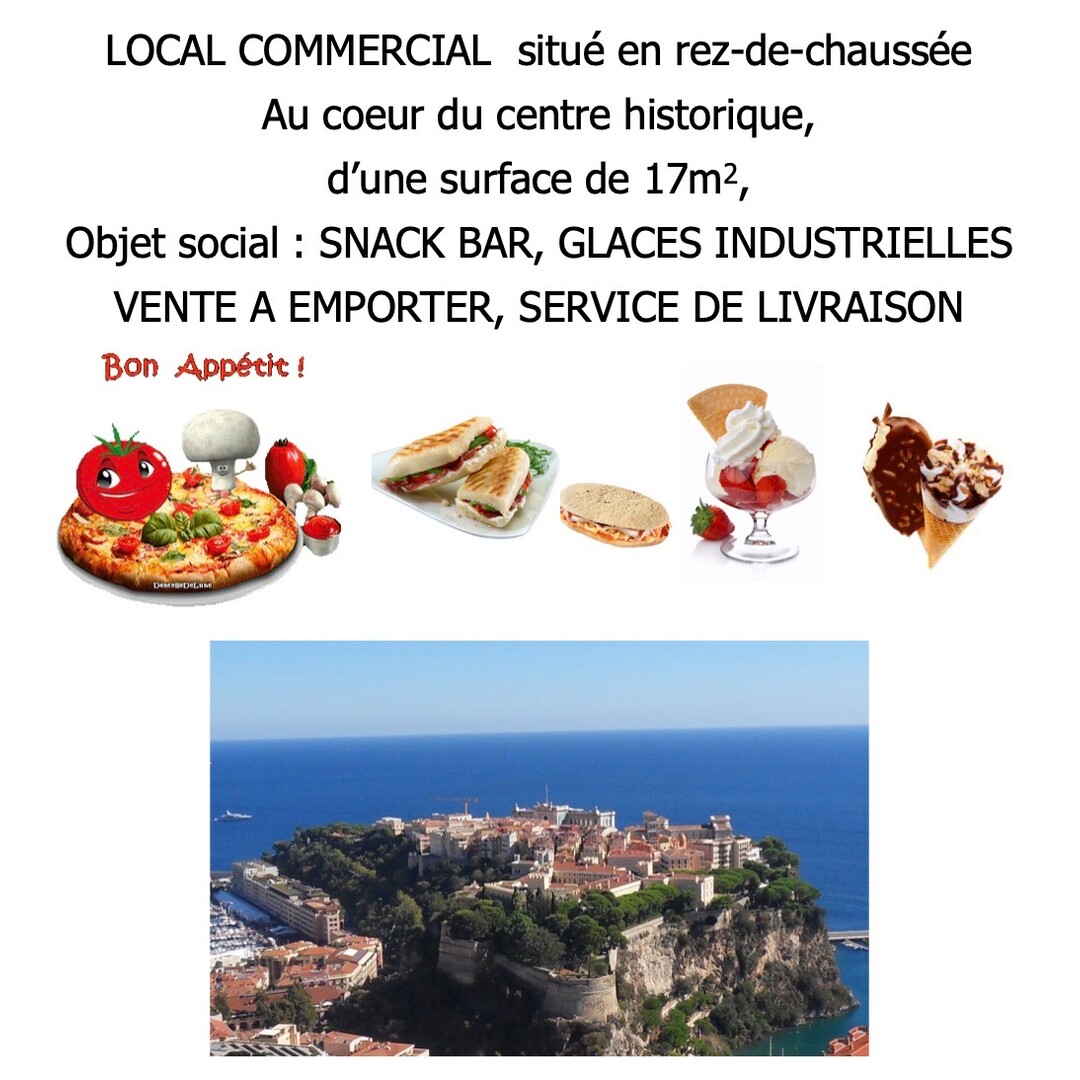 FONDS de COMMERCE - SNACK BAR - Properties for sale in Monaco