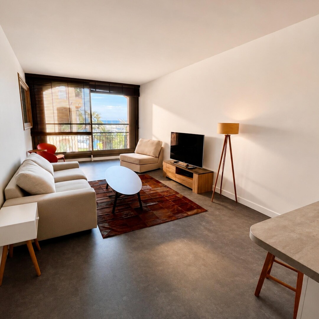 Lovely studio apartment with view of the port